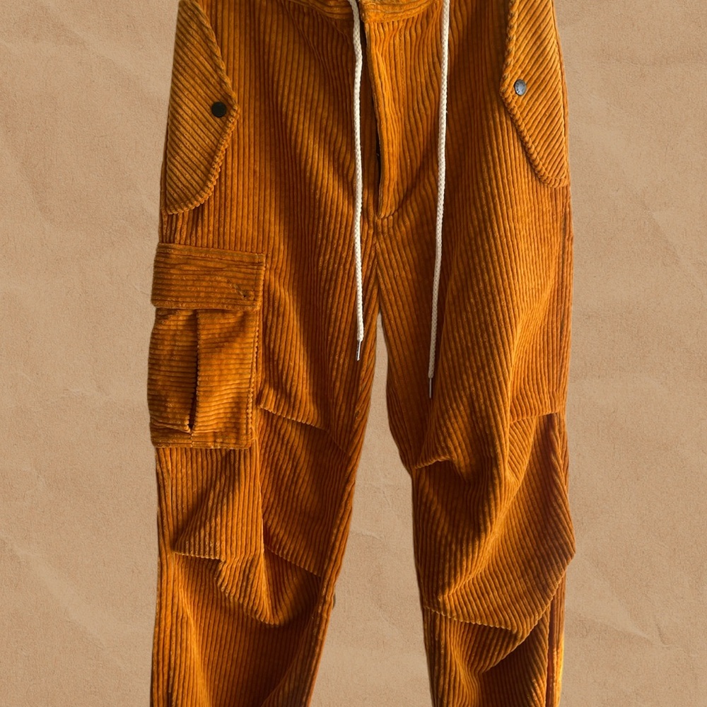 Fried Rice NYC Fisherman’s Trousers Corduroy Cargo Pants - Orange